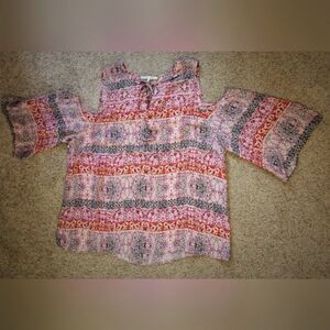 4 for $25 💥 Violet & Claire cold shoulder pink and red tunic size 2X